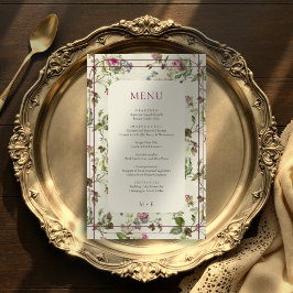 Roos Garden Vintage bruiloft menu