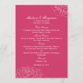 Roos Garden Weddenemenkaart - Roze Menu (Voorkant)