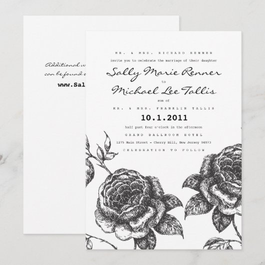 Roos Garden Weddenschap Kaart (Voorkant / Achterkant)