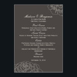 Roos Garden Wedding Menu Card - Kool<br><div class="desc">Dit hedendaagse Roos Garden collectie bevat prachtige roos silhouetten die een klastige en elegante stijl toevoegen aan elk trouwthema. Dit ontwerp is ook beschikbaar in andere kleurenregelingen. Ga voor meer informatie naar berryberrynice.com. Beschikbare objecten in dit ontwerp: - Weddenschappen - RSVP-kaart - Tafelzitjes/plaatskaarten - Weddenprogramma's - Weddenschappen - Hartelijk dank...</div>