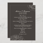 Roos Garden Wedding Menu Card - Kool (Voorkant / Achterkant)