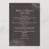 Roos Garden Wedding Menu Card - Kool (Voorkant)