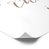 Roos Garden Wedding Sign | Kies een zitplaats, gee Poster (Hoek)