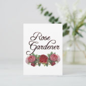 Roos Gardener Gezegde met Rozen Briefkaart (Staand voorkant)