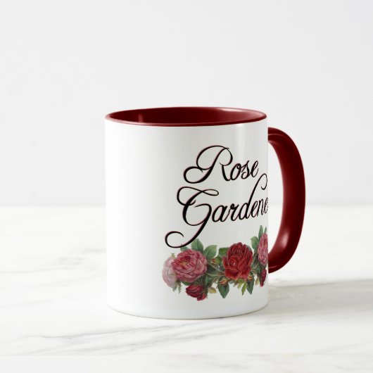 Roos Gardener Gezegde met Rozen Mok (Voorkant rechts)