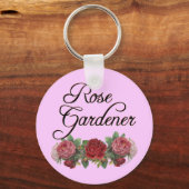 Roos Gardener Gezegde met Rozen Sleutelhanger (Voorkant)
