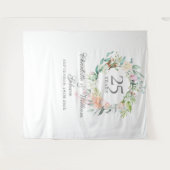 Roos Garland 25e Jubileum Foto Booth Backdrop Wandkleed (Voorkant (horizontaal))