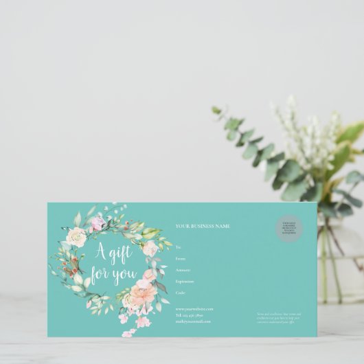 Roos Garland Cadeaubon (Staand voorkant)