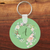 Roos Garland Script Monogram Sleutelhanger (Achterkant)