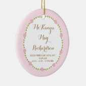 Roos geboorte Stats new Baby Girl Keramisch Ornament (Rechts)