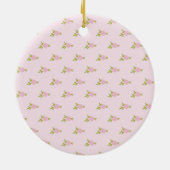 Roos geboorte Stats new Baby Girl Keramisch Ornament (Achterkant)