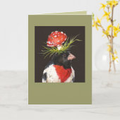 roos-gebrande bruistekaart HappyBirthday Kaart (Gele Bloem)