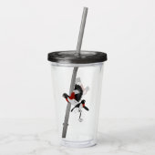 Roos Gebrekte gegrosbeak Kardinaal vogel Acryl Drinkbeker (Achterkant)