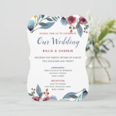 Roos, geel, blauwe Waterverf Kaart (Staand voorkant)