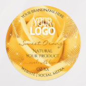 Roos - Geel Oranje roze  - Etiketten Logo Labels (Design 2)