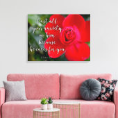 Roos Gegoten al uw angstgevoelens Christelijke Bij Canvas Afdruk (Insitu (Woonkamer))