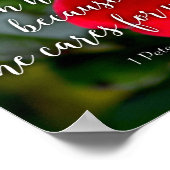 Roos Gegoten al uw angstgevoelens Christelijke Bij Poster (Hoek)