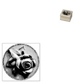 Roos gegraveerd rubberstempel (Gestempeld)