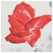 Roos Geitic Red/Gray Pattern Stof (Close Up)