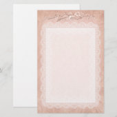Roos gekleurd decoratief Briefpapier (Voorkant / Achterkant)