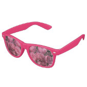 Roos gekleurd met roze Lijsten Retro Zonnebril (Gekanteld)