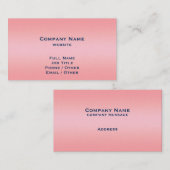 Roos gekleurd Visitekaartje (Voorkant / Achterkant)