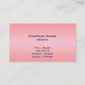 Roos gekleurd Visitekaartje (Voorkant)