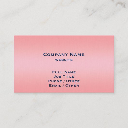 Roos gekleurd Visitekaartje (Voorkant)