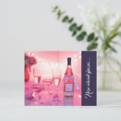 Roos gekleurde bril Dank u Briefkaart, Custom Briefkaart (Staand voorkant)