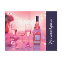 Roos gekleurde bril Dank u Briefkaart, Custom