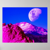 Roos gekleurde glazen poster (Voorkant)