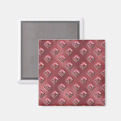 Roos gekleurde magneet (Voorkant / Achterkant)