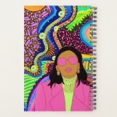 Roos gekleurde wereld planner (Achterkant)