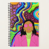Roos gekleurde wereld planner (Voorkant)
