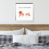 Roos gekleurde zonnebril canvas afdruk (Insitu (Slaapkamer))
