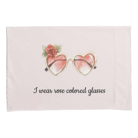 Roos gekleurde zonnebril kussensloop (Voorkant-Rechts)