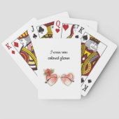 Roos gekleurde zonnebril pokerkaarten (Achterkant)