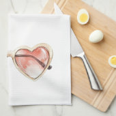 Roos gekleurde zonnebril theedoek (Quarter Fold)