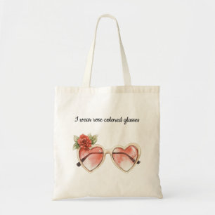 Roos gekleurde zonnebril tote bag