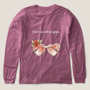 Roos gekleurde zonnebril Tri-Blend shirt