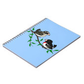 Roos-gekruiste Grosbeak Couple Notitieboek (Linkerzijde)