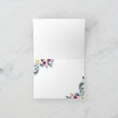 Roos, Gele en Blauwe Bloemige Waterverf Bedankt (Binnen)