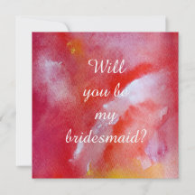 Roos Gele waterverf, zult u mijn bruidsmeisje zijn