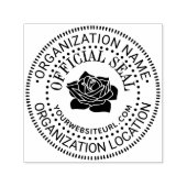 Roos Generic Custom Officiële Seal Naam Loc URL Zelfinktende Stempel (Design)