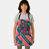 Roos Geometrisch Kleurrijk Gepersonaliseerd Patroo Schort (Insitu)