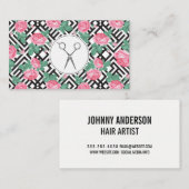 Roos Geometrisch Patroon | Salon Schaar Visitekaartje (Voorkant / Achterkant)