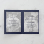 Roos geometrische Midnight Blue foto bruiloft gevo (Binnen)