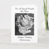 Roos Gepersonaliseerd 50th Wedding Jubileum Kaart (Voorkant)