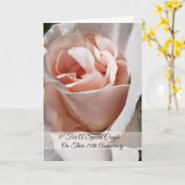 Roos Gepersonaliseerd 70e Jubileum voor bruiloft Kaart (Gele Bloem)