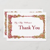 Roos Gepersonaliseerd Dank u Bedankkaart (Voorkant / Achterkant)